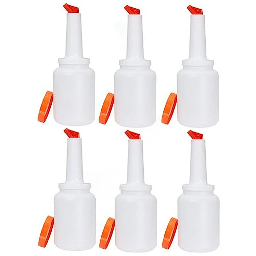  Set De 6 Botellas Vertedoras 2 Qt. Naranja 