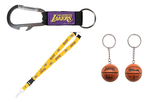 Venmio Set Llaveros & Portagafete Nba Lakers