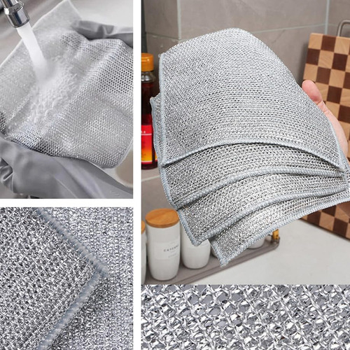 Qw1 Paños De Limpieza Multiusos De Alambre Para Cocina.