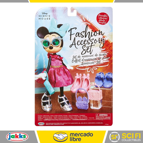Muñeca Minnie Mouse Set De Accesorios De Moda Disney
