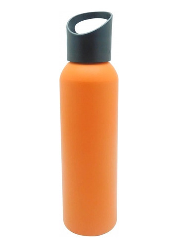 Botilito Metálico 600ml Botella Termo Agua Deporte Naranja