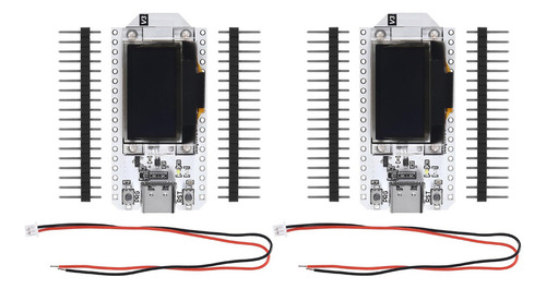 Kit De Wifi Esp32 Oled V3 Type-c De 2 Piezas Con Pantalla
