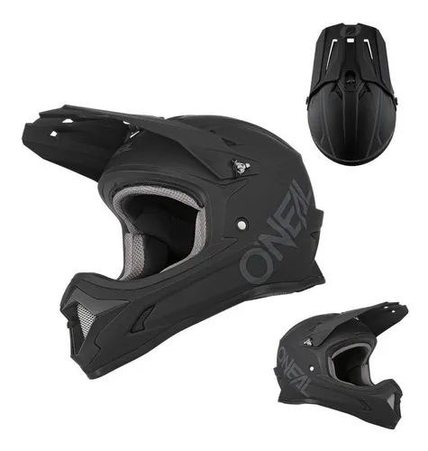 Casco Bicicleta Downhill Oneal Sonus Solid Negro Mate Talla S (55-56cm)