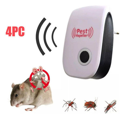 Repelente Eletrônico Eliminador De Mosca Pernilongo Ratos 4p