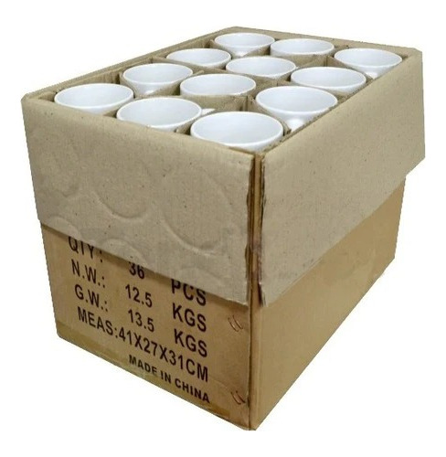 X36 Caja De Mugs Blancos Para Sublimación Triple A (11 Oz)