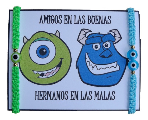 Duo De Pulseras Mejores Amigos Monster Inc