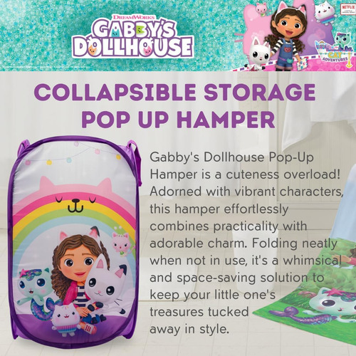 Dreamworks Gabby's Dollhouse - Cesta Plegable De Almacenamie