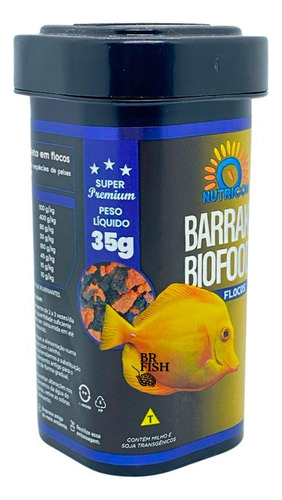 Ração Barrak Biofoods Flocos Aquário Marinho Nutricon 35g