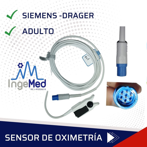 Sensor Spo2 Saturacion Drager-siemens Adulto 
