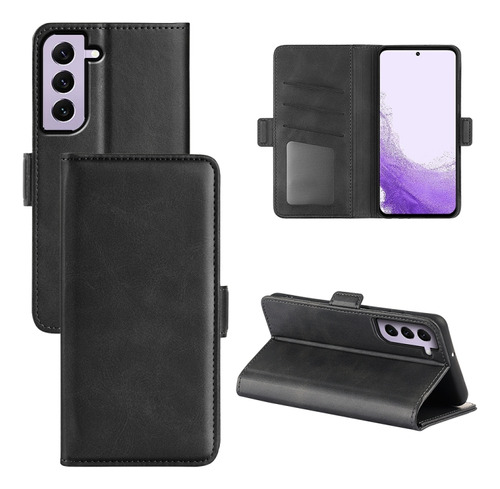 Dual-side Buckle Leather Case For Samsung Galaxy S23 5g