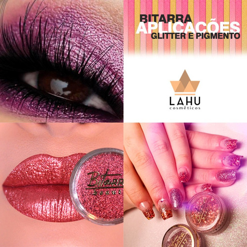 Imagem 2 de 9 de Glitter Pigmento Flocado Bitarra Asa De Borboleta Kit Com 12
