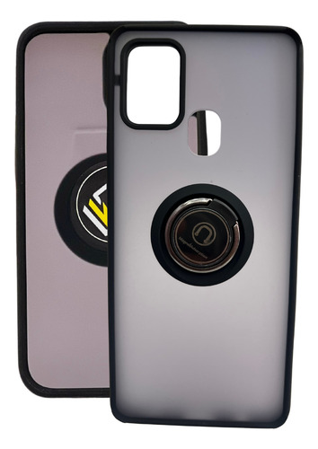 Funda Para Celular Motorola E30, E32, E40 Con Anillo Negro E40