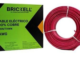 Cable Eléctrico 6awg 100% Cobre, Rojo Brickell Mayor Y Detal