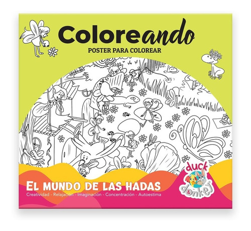 Póster Para Colorear Con Colores / El Mundo De Las Hadas