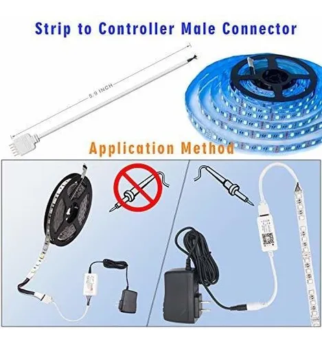 Kit De Conectores De Tira Led Rgbw Fsjee De 12 Mm Y 5 Pines