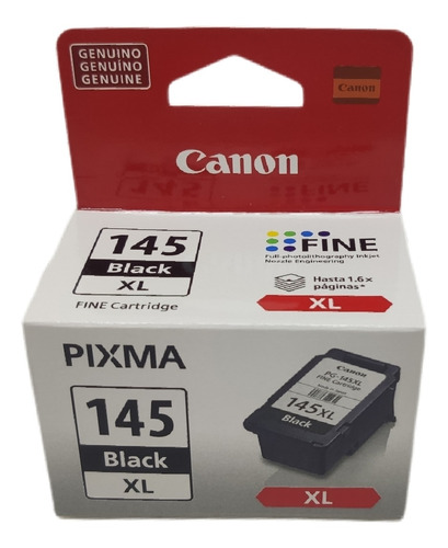 Cartucho De Tinta Canon Pg145bk Preto P/mg2410/mg2510/mg2910