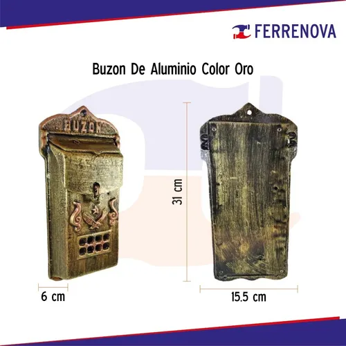 Buzon De Aluminio Color Oro