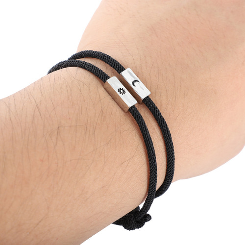 Kit De Pulsera Con Forma De Sol Y Luna Simple, 4 Unidades