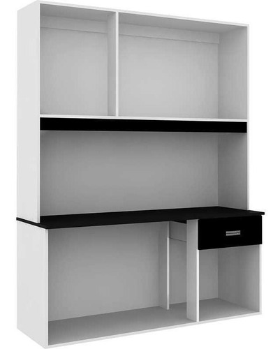 Imagen 3 de 4 de Alacena En Madera Lili 6 Puerrtas Blanco Negro