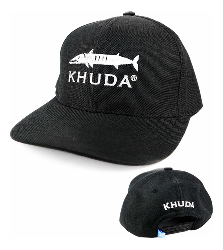 Gorra Khuda Clásica Negra Bordado Blanco