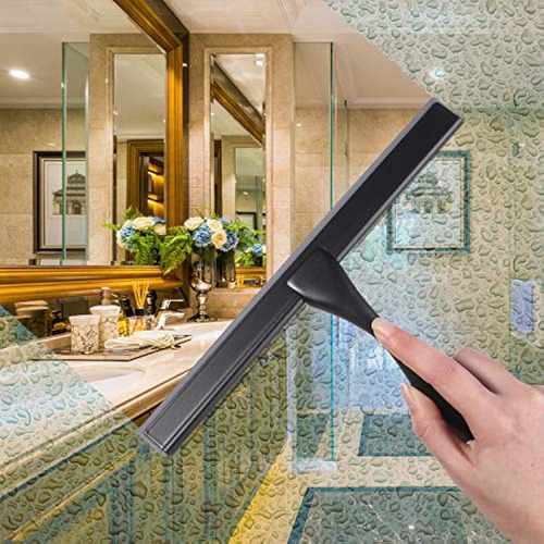 Escobilla De Baño De Acero Inoxidable De Goma De 12 Pulgada