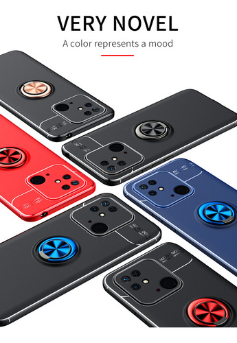 Funda Case Xiaomi Poco C40 Metal Ring + Mica Cristal 9d