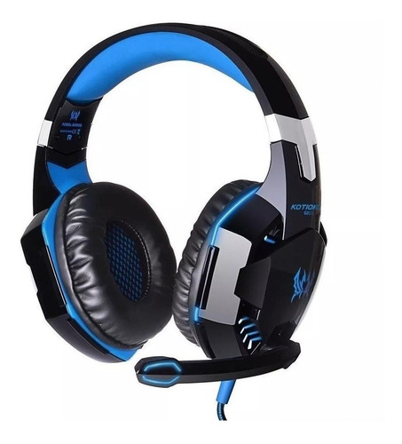Audífonos gamer Kotion G2000 negro y azul