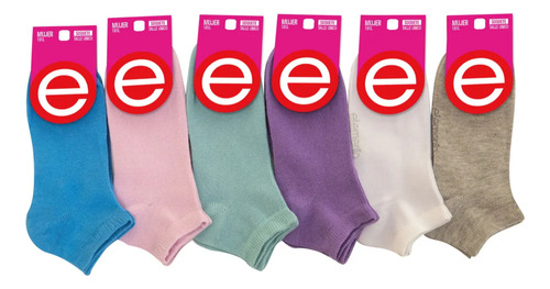 Medias Soquetes Elemento Pack X3 Algodón Lisos / Surtidos Surtidos Liso 35-40