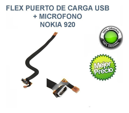 Nokia 920 Flex Puerto De Carga Usb Y Microfono Lumia 920