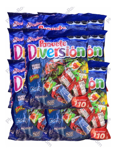 Paquete Diversión Dulces Surtidos Ricolino 11.04 Kg 880 Pz