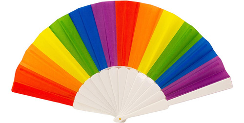 Rainbow Gay Pride Lgbt Ventilador De Mano Plegable, Ven...