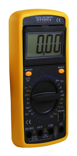Imagen 2 de 5 de Multímetro Digital Gralf Dt-9205a Con Resistencia Capacidad