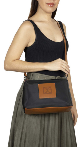 Bolsa Tote 2 En 1 Cloe Vanelia Máximo Color Negro