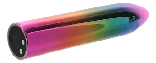 Bala Vibradora Color Arcoiris Metalico Chroma Rainbow 9cm