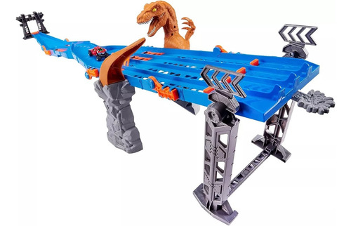Pista De Autos Lanzadora Metal Machines Dinosaurio Attack