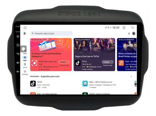 Multimidia Renegade 15/23 9p Android Carplay 2/32gb Voz