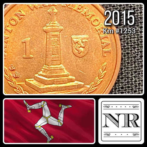 Isla De Man - 1 Penny - 2015 - Km #1253 - Memorial Guerra