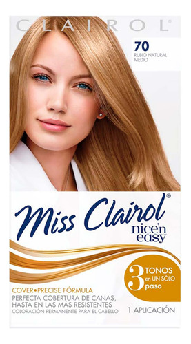 Tinte Permanente Miss Clairol 70 Rubio Natural Medio