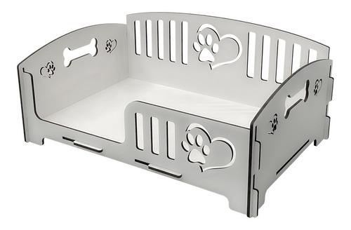 Caminha Sofá Cama Para Pet, Cachorro, Gato, Mdf 6mm Branco