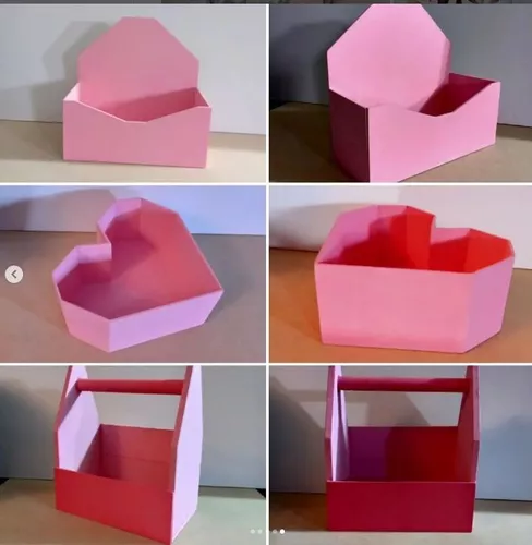 Caja decorativa de cartón modelo ORIGAMI.