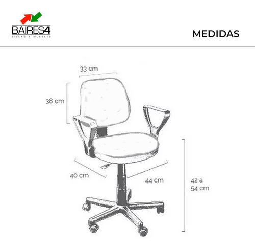 Imagen 4 de 4 de Silla De Escritorio Operativa 603