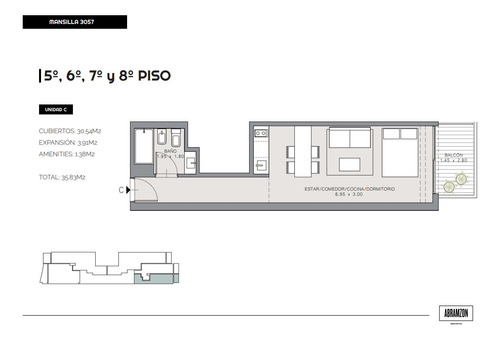 Departamento En Venta Barrio Norte / Recoleta 1 Ambiente.