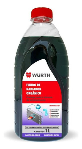 Refrigerante Anticongelante Wurth Verde  Al 50% 1 Litro L46
