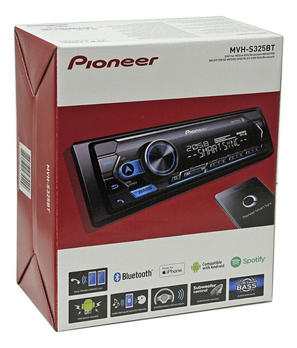 Som automotivo Pioneer MVH S325 com USB e bluetooth