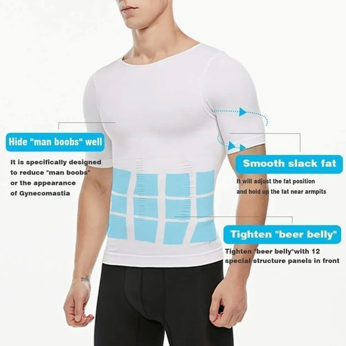 Camiseta Faja Playera Reductora Moldeadora Hombre Compresion