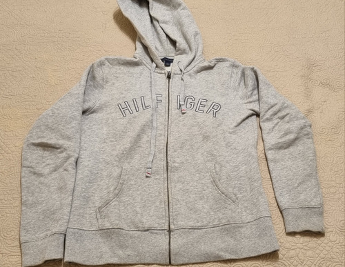 Campera Buzo Con Capucha Tommy Hilfiger Gris Talle S / P