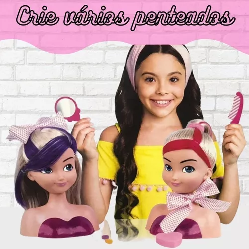 Boneca de Pentear e Maquiar - Busto - Nancy Hair - Super Toys