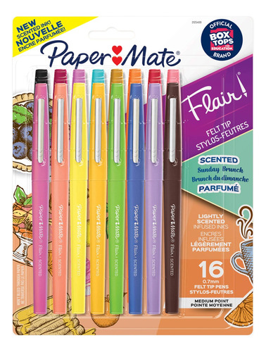 Set 16 Plumones De Colores Con Aroma Paper Mate Envio Ya 