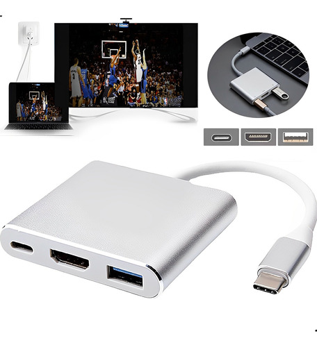 Hub Usb C Adaptador Multipuerto 3 En 1 Para Mac Macbook Win