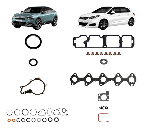 Kit Empaquetadura Motor Para Citroen C4 1.6 Cactus 2012 2023